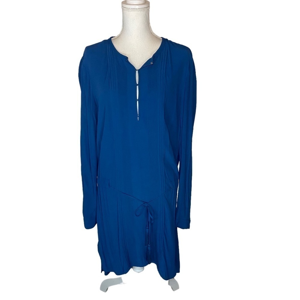 Diane Von Furstenberg Sliced Dress in Steel Blue 10